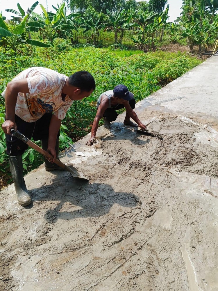 PEMERINTAH DESA DANAU PANGGANG LAKSANAKAN KEGIATAN TAMBAL SULAM JALAN UNTUK TINGKATKAN KENYAMANAN WARGA