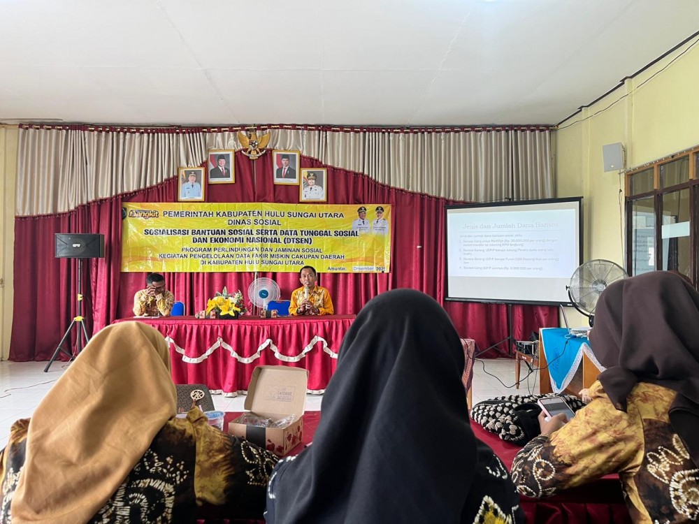 SOSIALISASI BANTUAN SOSIAL DAN DATA TUNGGAL SOSIAL EKONOMI NASIONAL DI KECAMATAN DANAU PANGGANG