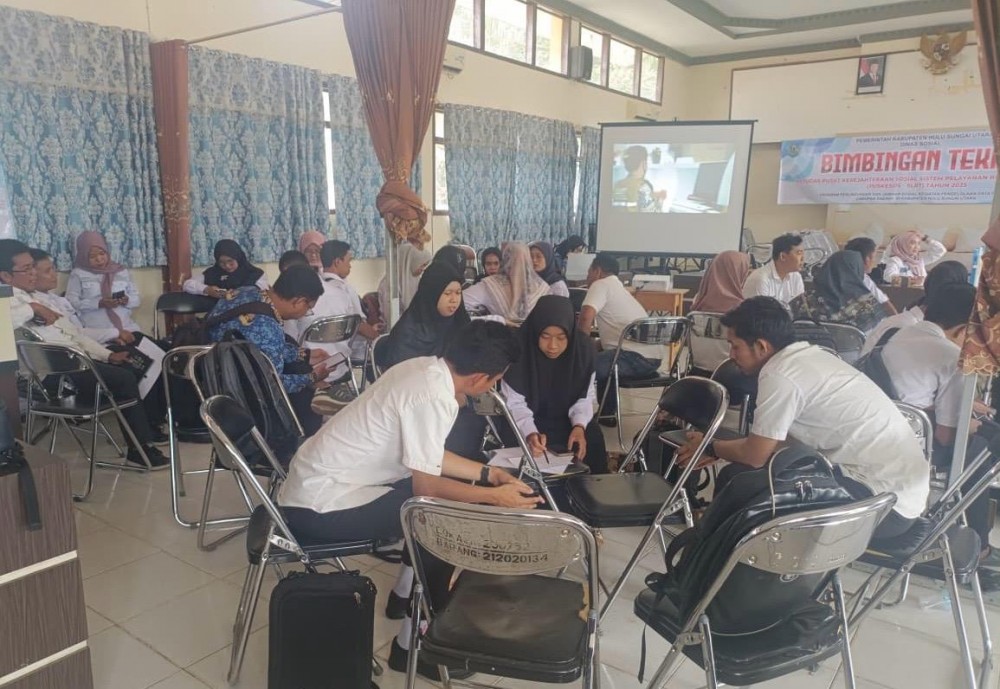 Bimtek Puskesos dan SLRT Digelar di Aula Dinas Sosial Amuntai