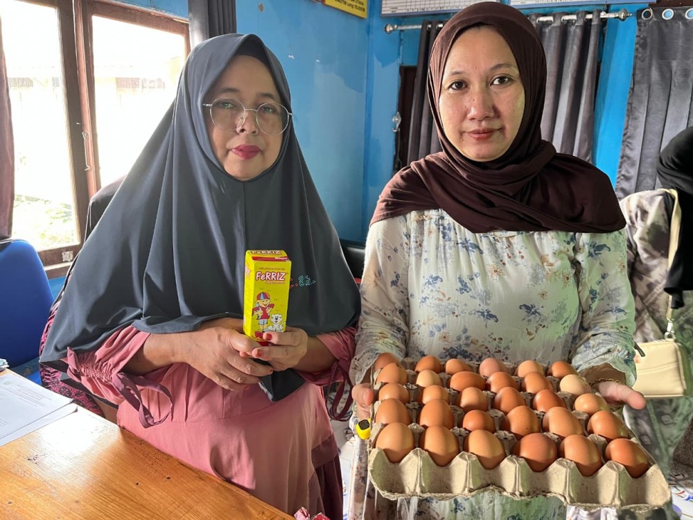 PEMERINTAH DESA DANAU PANGGANG SALURKAN VITAMIN DAN TELUR BAGI BALITA STUNTING