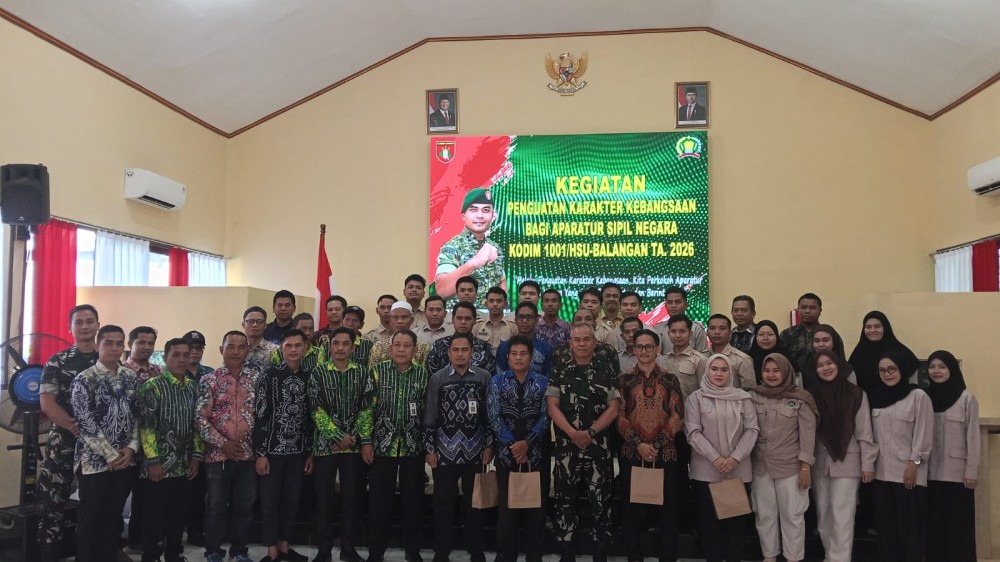 Penguatan Karakter Kebangsaan bagi Aparatur Sipil Negara Kodim 1001/HSU-Balangan TA 2026